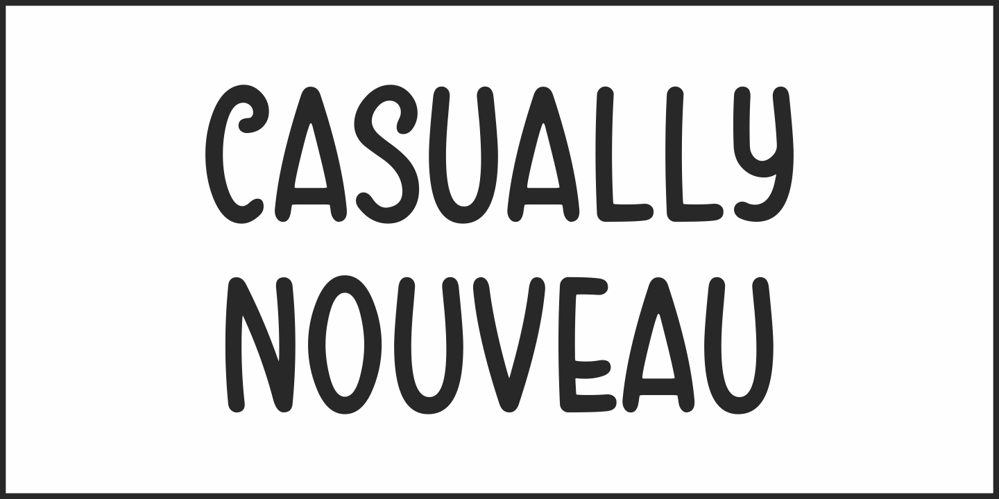 Przykład czcionki Casually Nouveau JNL Regular